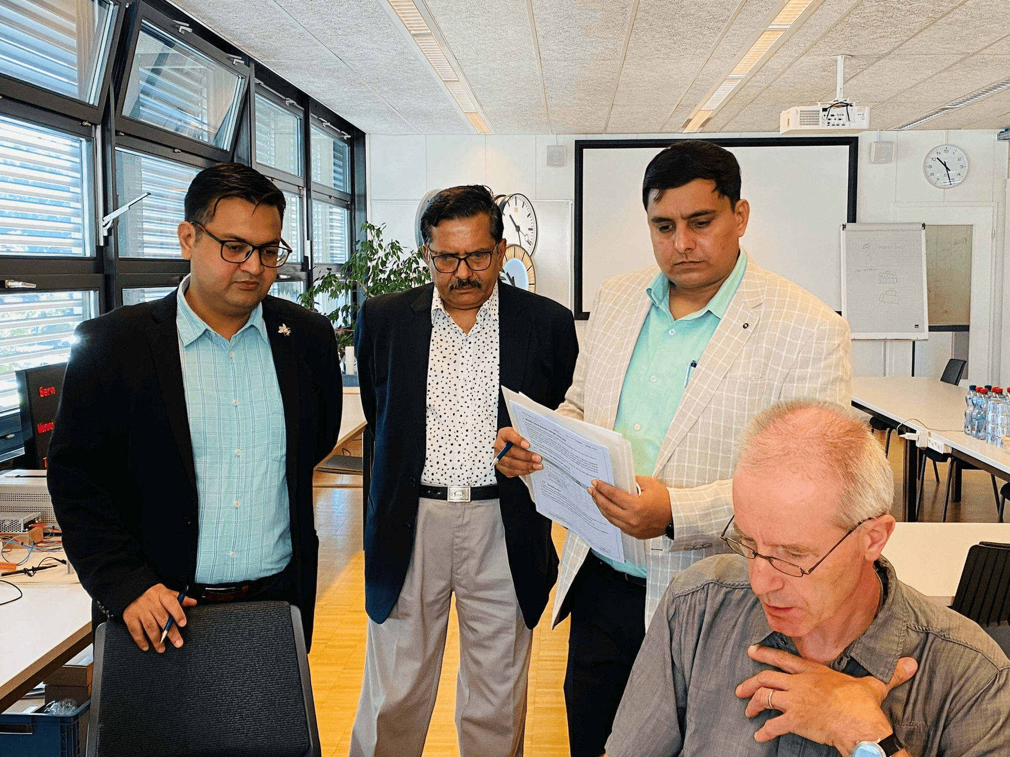 MOBATIME Team at DFCCIL WDFC Phase II Project FAI & FAT MOBATIME project team conducting Factory Acceptance Test (FAT) and First Article Inspection (FAI)