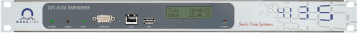 Front view of MOBATIME's NTP time server for network time synchronization
