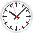 Mobatime flex outdoor analgoue clock,metallic case (Aluminum) front view