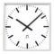 Mobatime flexquad 30-1 indoor analogue clock, aluminum housing, front view square