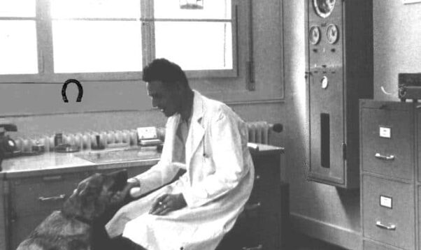 Wilhelm Moser im Büro 1940
