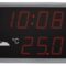 Mobatime DT100-4-1 outdoor digital clock time temperature Black powder coated aluminium