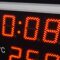 Mobatime DT100-4-5 outdoor digital clock temperature time black powder coated aluminium
