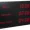 Mobatime TZI-57-3 indoor digital clock time location name side view