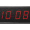 Mobatime ECO-DC SERIES, front view, indoor digital clock black housing