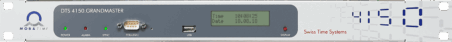Display interface of the MOBATIME DTS 4150 Grandmaster Clock, illustrating its user-friendly navigation and settings