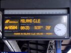 Scaled image of the Bologna station with a MOBATIME panel clocks, highlighting the clock's visibility and elegance